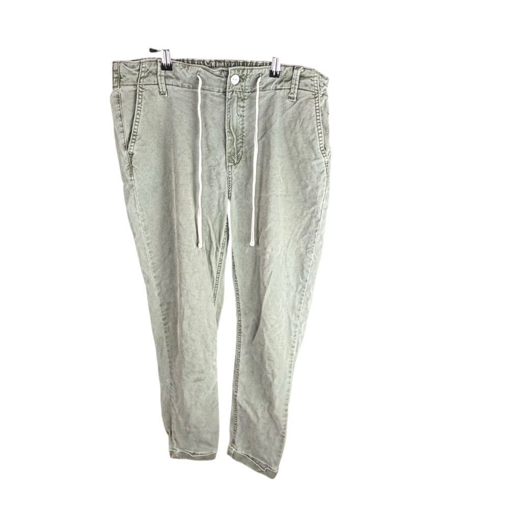 Paige Christy Pant Vintage Coastal Green Drawstring Elastic Cuffed Women 29